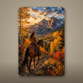 Mountain Rider Overlook Aluminum Sign Aluminum Sign — front view on white background