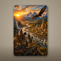 Canyon Riders Eagle Aluminum Sign Aluminum Sign — front view on white background