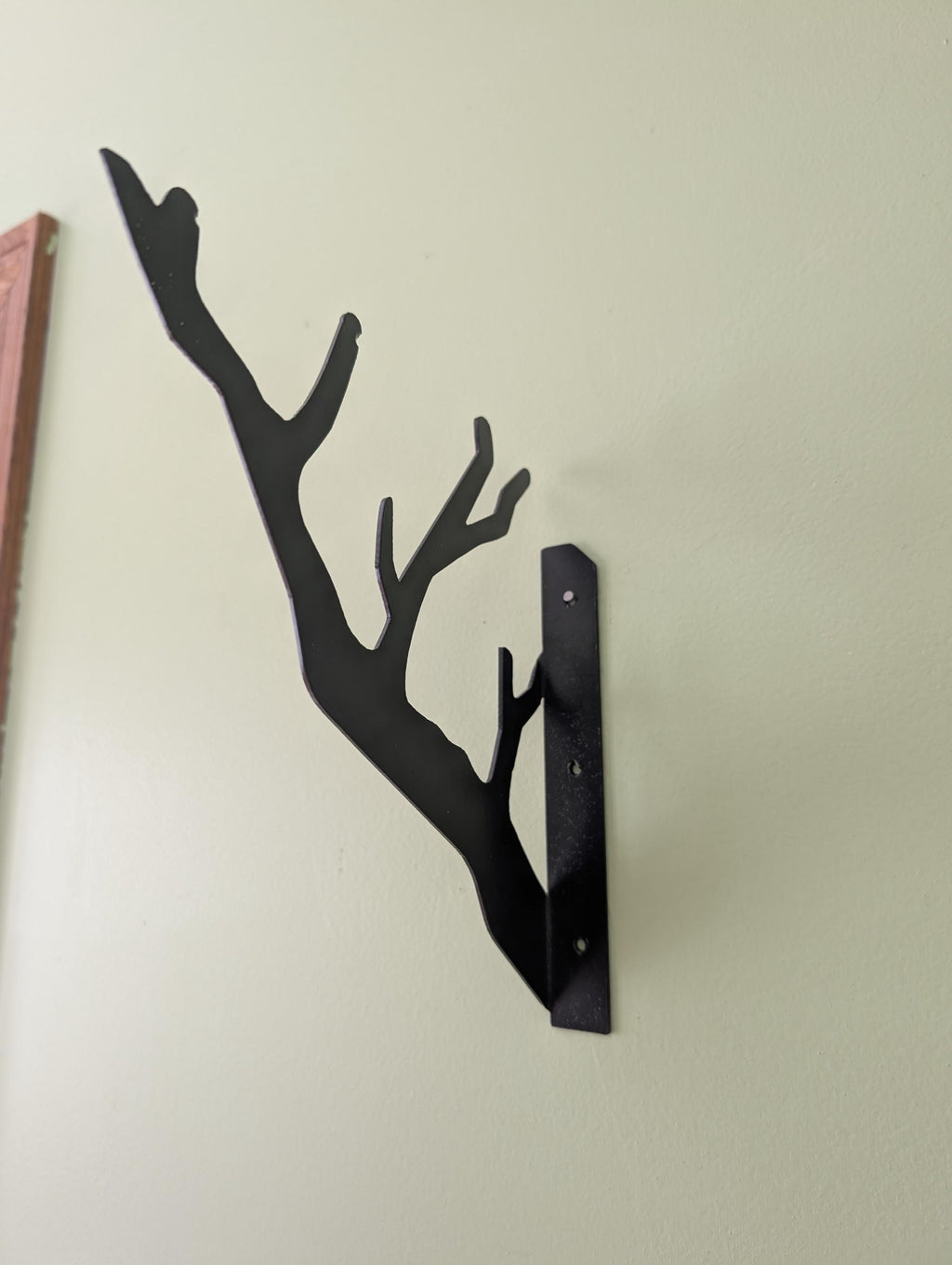 Branch Design Metal Wall Hook Aluminum Sign — lifestyle setting