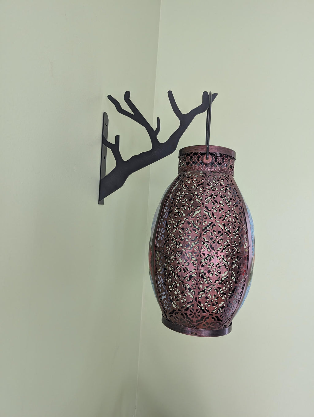 Branch Design Metal Wall Hook Aluminum Sign — alternate angle