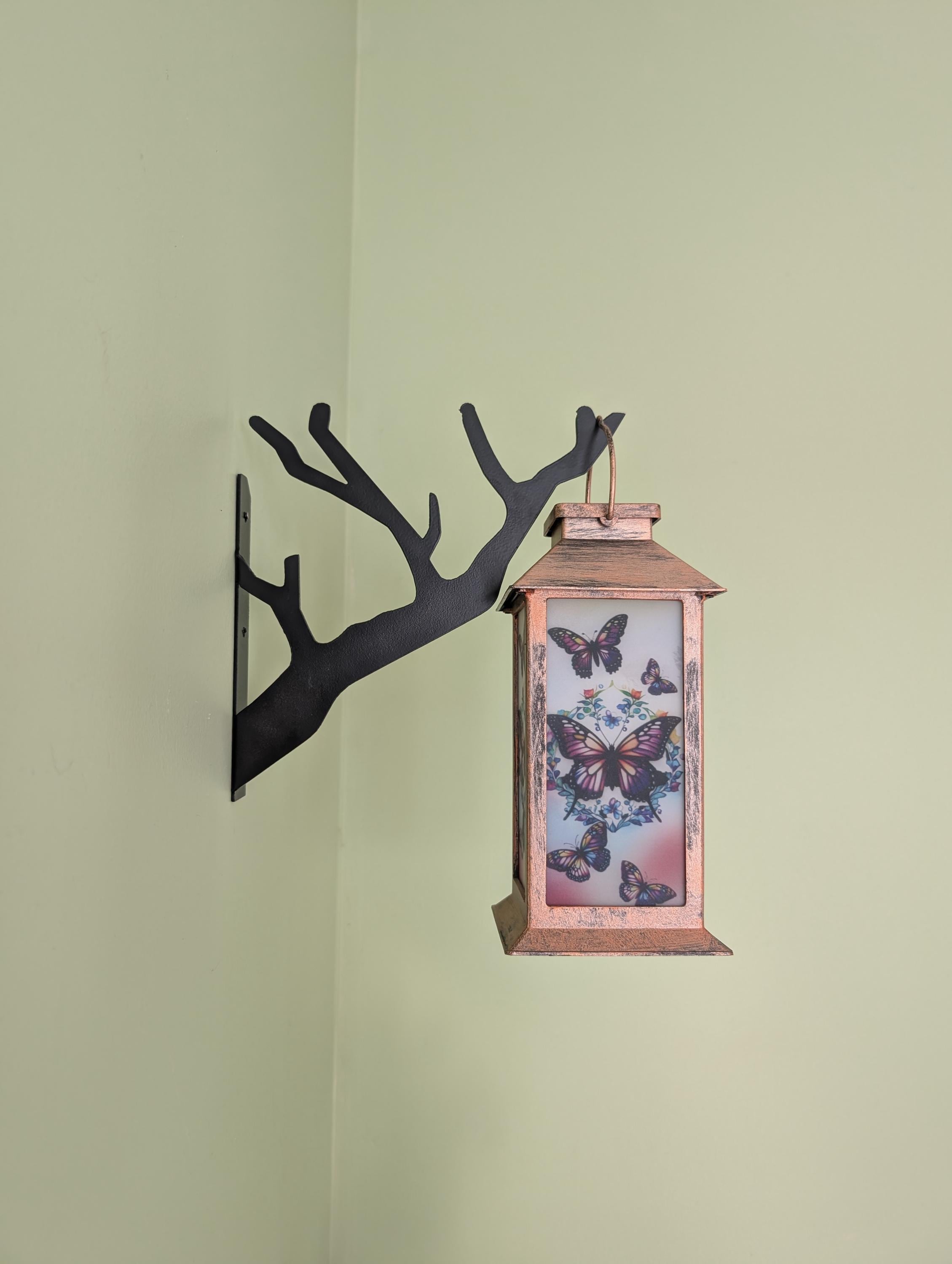Branch Design Metal Wall Hook Aluminum Sign — alternate angle