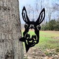 Funny Donkey Metal Garden Stake Metal Garden Stake — front view on white background