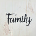 Family Metal Wall Sign Aluminum Sign — front view on white background