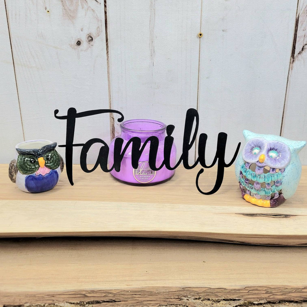 Family Metal Wall Sign Aluminum Sign — lifestyle setting