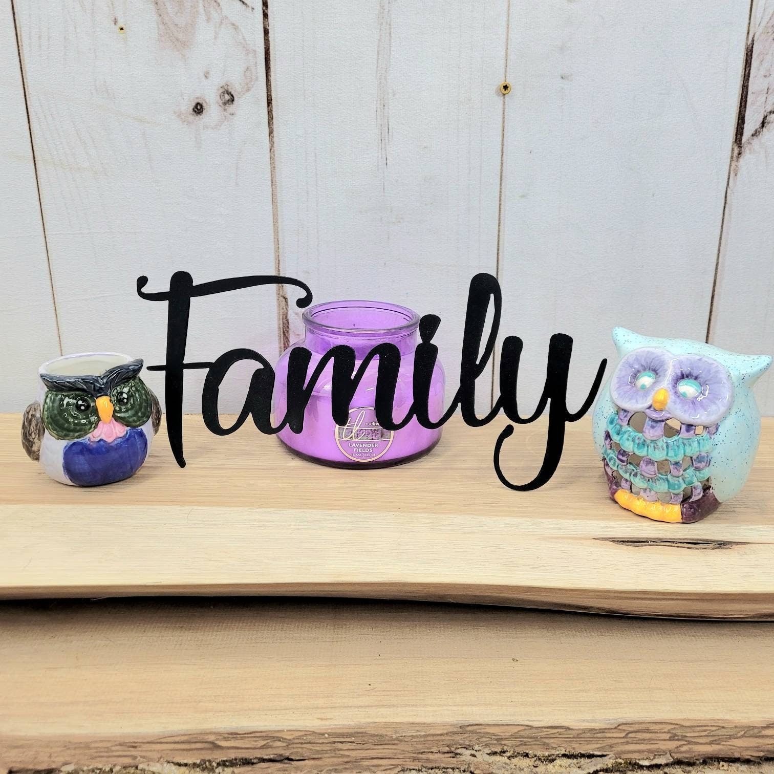 Family Metal Wall Sign Aluminum Sign — lifestyle setting