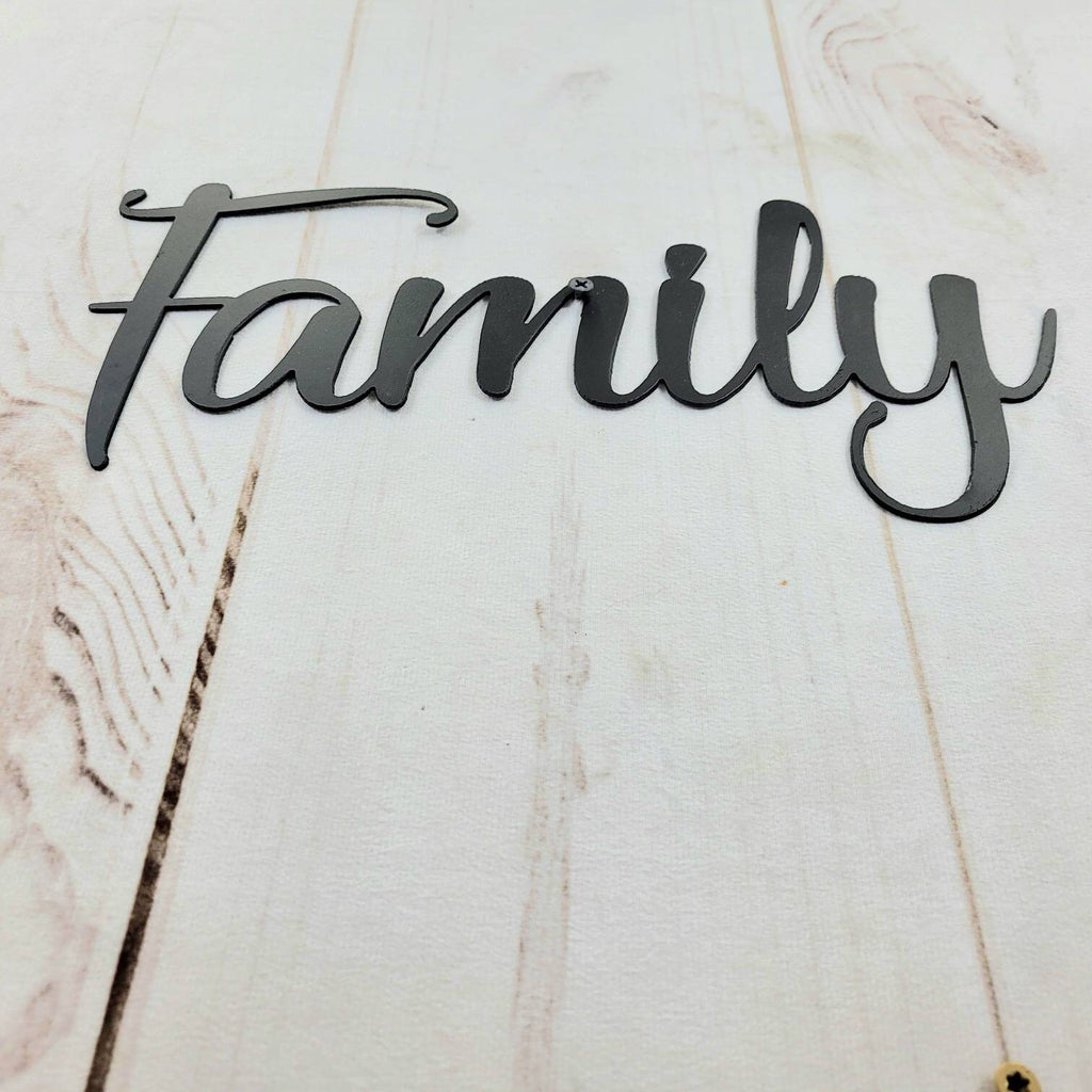 Family Metal Wall Sign Aluminum Sign — alternate angle