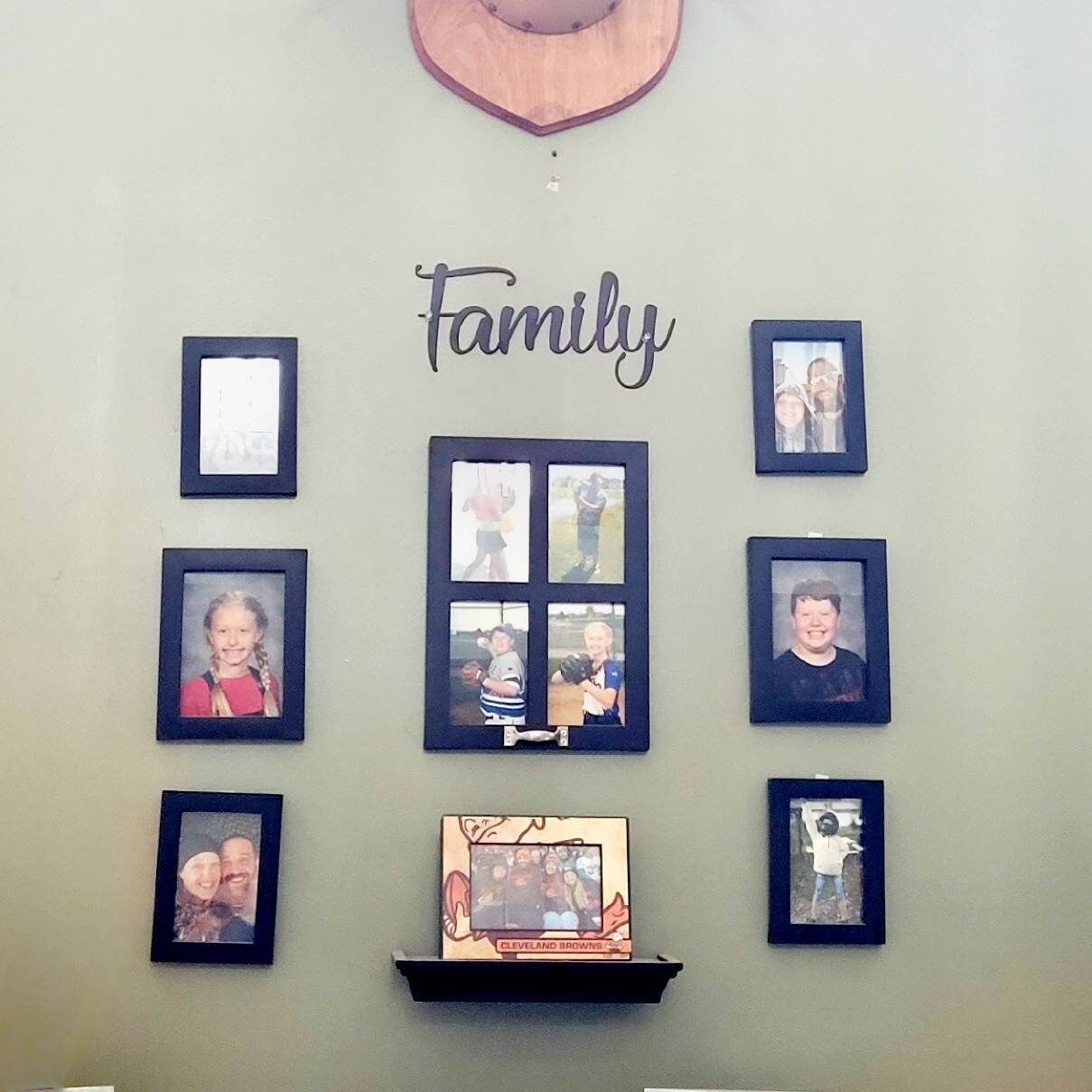 Family Metal Wall Sign Aluminum Sign — alternate angle
