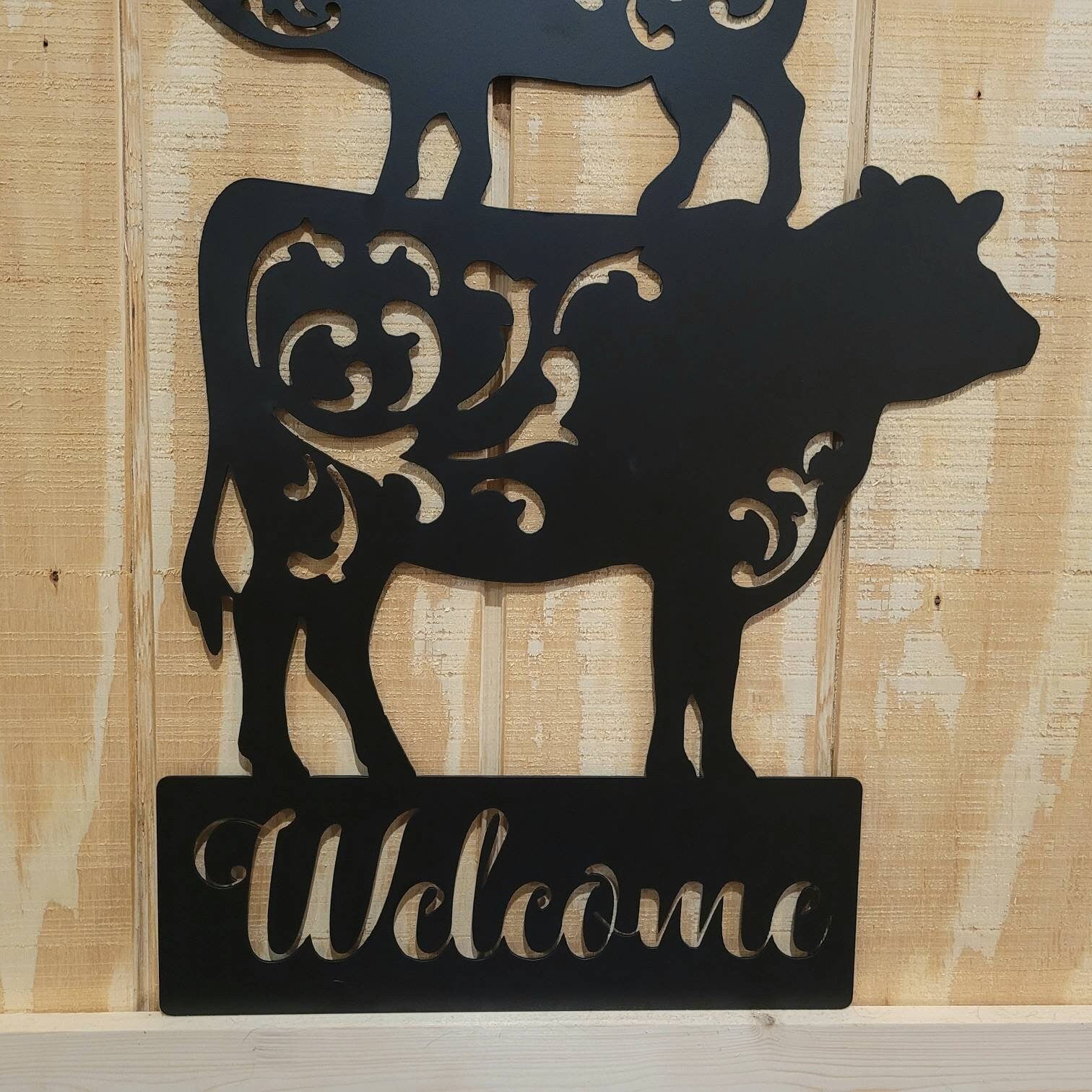 Stacked Farm Animals Metal Sign Aluminum Sign — alternate angle