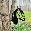 Horse Metal Garden Stake Metal Garden Stake — front view on white background