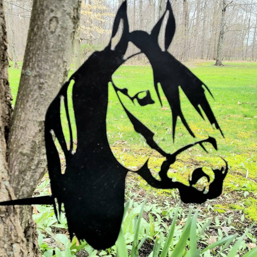 Horse Metal Garden Stake Metal Garden Stake — lifestyle setting