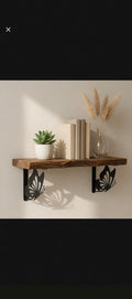 Butterfly Shelf Bracket Set Metal Shelf Bracket — front view on white background