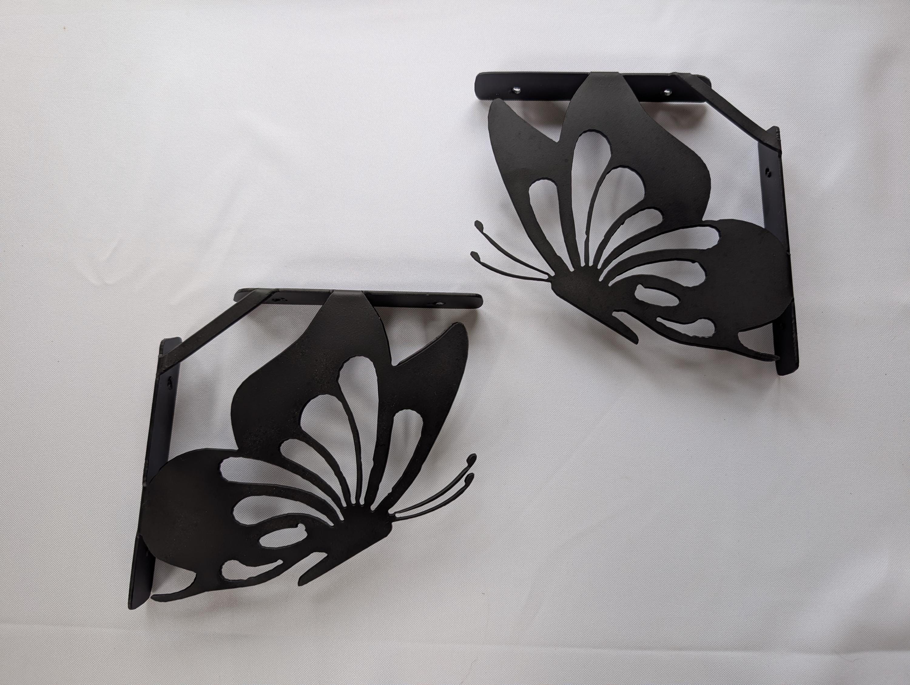 Butterfly Shelf Bracket Set Metal Shelf Bracket — alternate angle