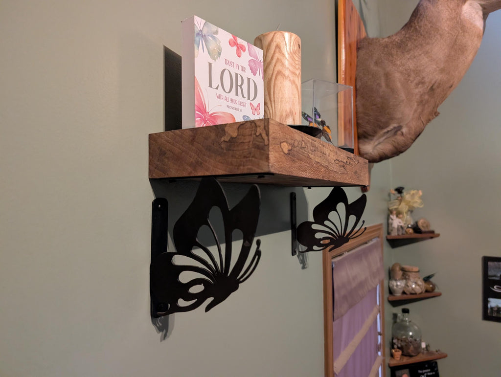 Butterfly Shelf Bracket Set Metal Shelf Bracket — alternate angle