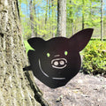 Pig Metal Garden Stake Metal Garden Stake — front view on white background