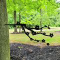 Flowering Branch Metal Garden Stake Metal Garden Stake — front view on white background