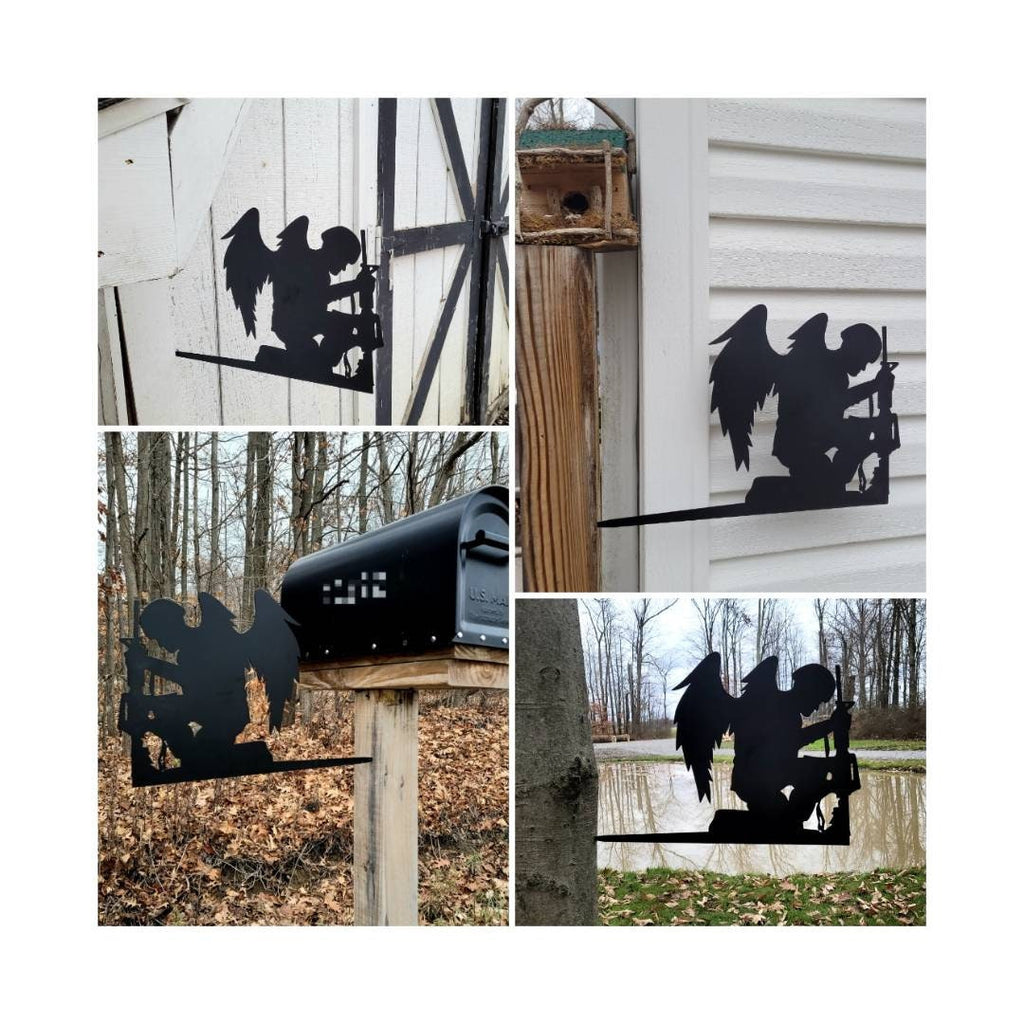 Peeking Cow Metal Garden Stake Metal Garden Stake — alternate angle