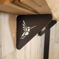 Hummingbird Shelf Bracket Metal Shelf Bracket — front view on white background