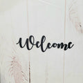 Welcome Metal Wall Sign Aluminum Sign — front view on white background