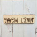 Live Edge Farmhouse Sign Wood Sign — front view on white background