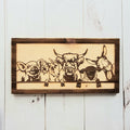 Farm Animals Wood Sign Wood Sign — front view on white background