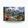 Hummingbird Mountain Meadow Hummingbird Metal Aluminum Sign — front view on white background