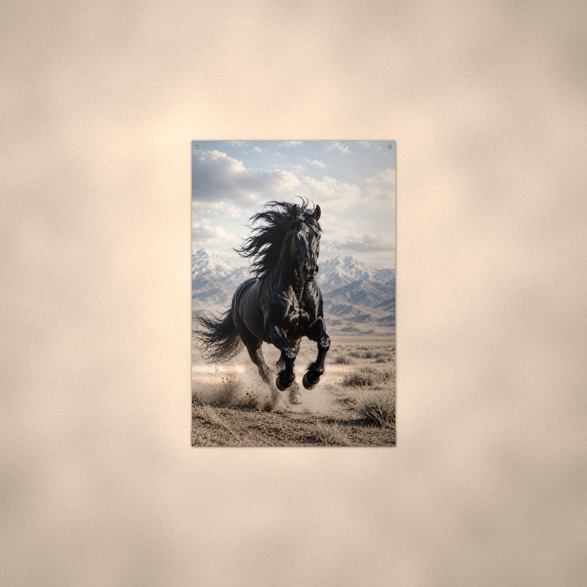 Black Stallion Run Stallion Metal Sign Aluminum Sign — alternate angle