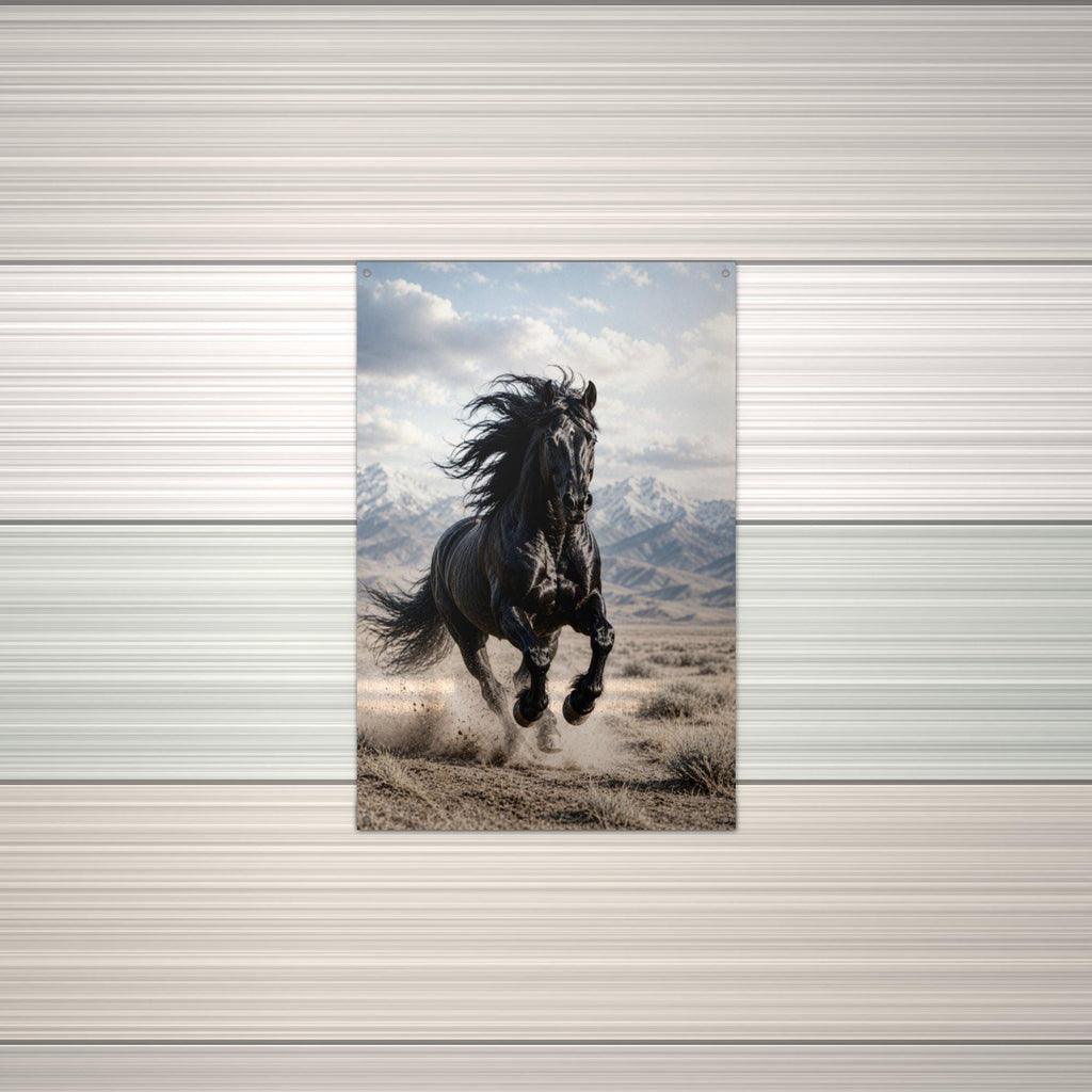 Black Stallion Run Stallion Metal Sign Aluminum Sign — alternate angle