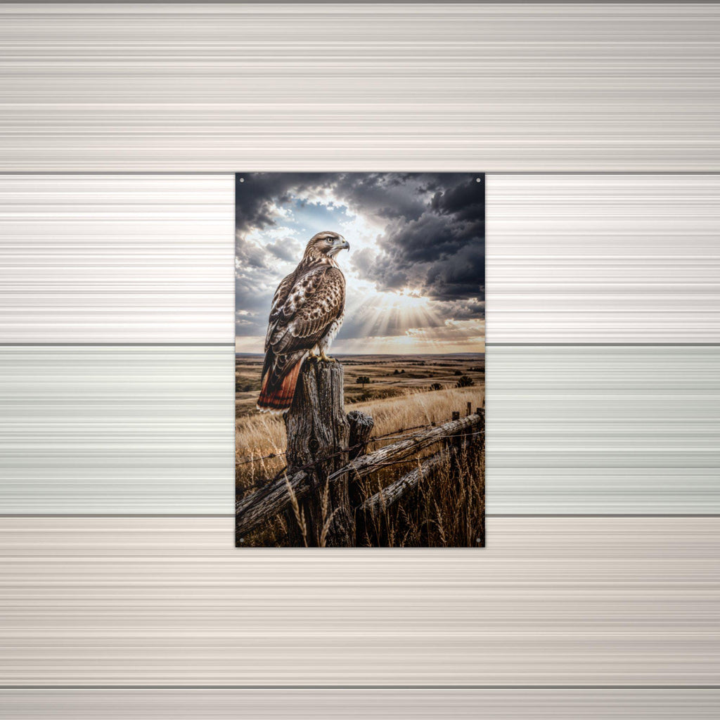 Storm Hawk Hawk Metal Sign Aluminum Sign — alternate angle