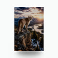 Cougar Overlook Cougar Metal Sign Aluminum Sign — front view on white background