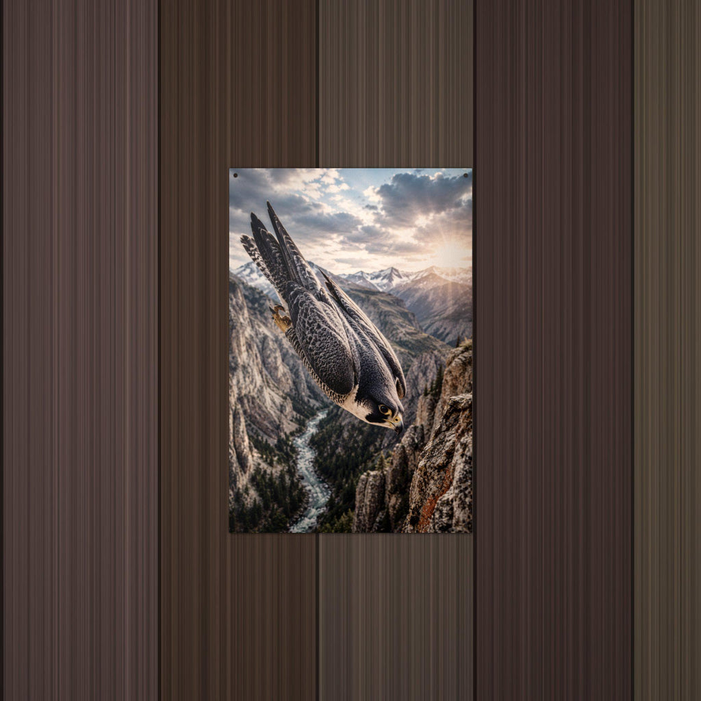 Falcon Canyon Falcon Metal Sign Aluminum Sign — detail view