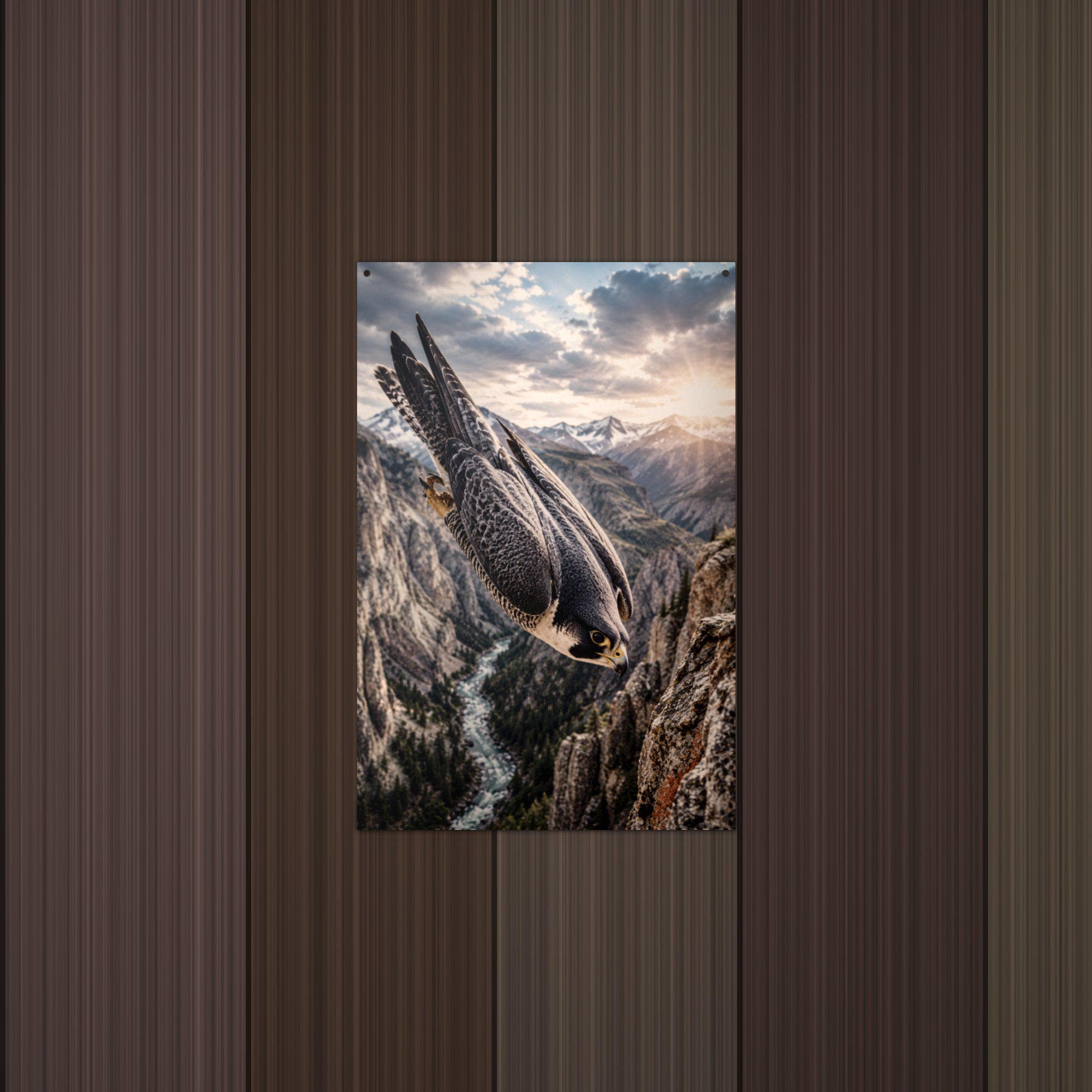 Falcon Canyon Falcon Metal Sign Aluminum Sign — detail view