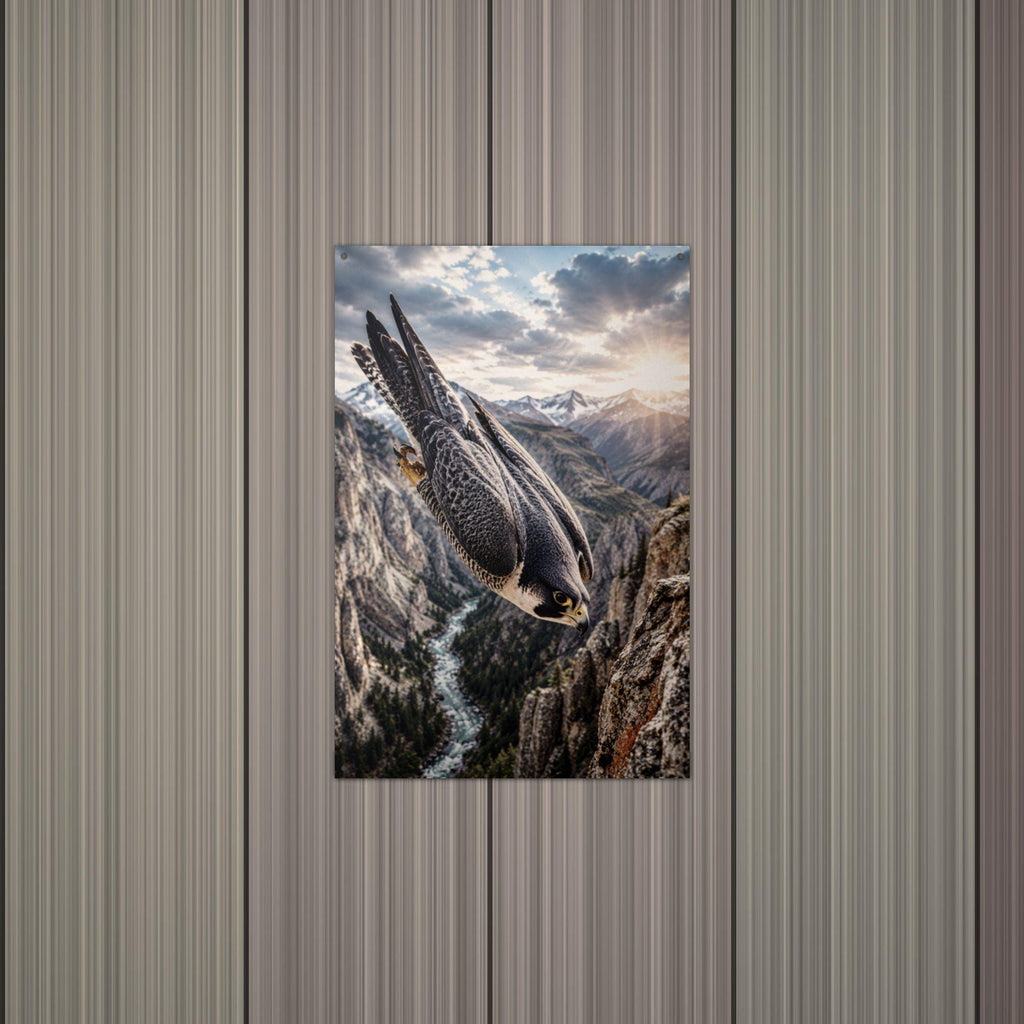Falcon Canyon Falcon Metal Sign Aluminum Sign — alternate angle