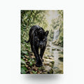 Black Panther Jungle Black Panther Metal Sign Aluminum Sign — front view on white background