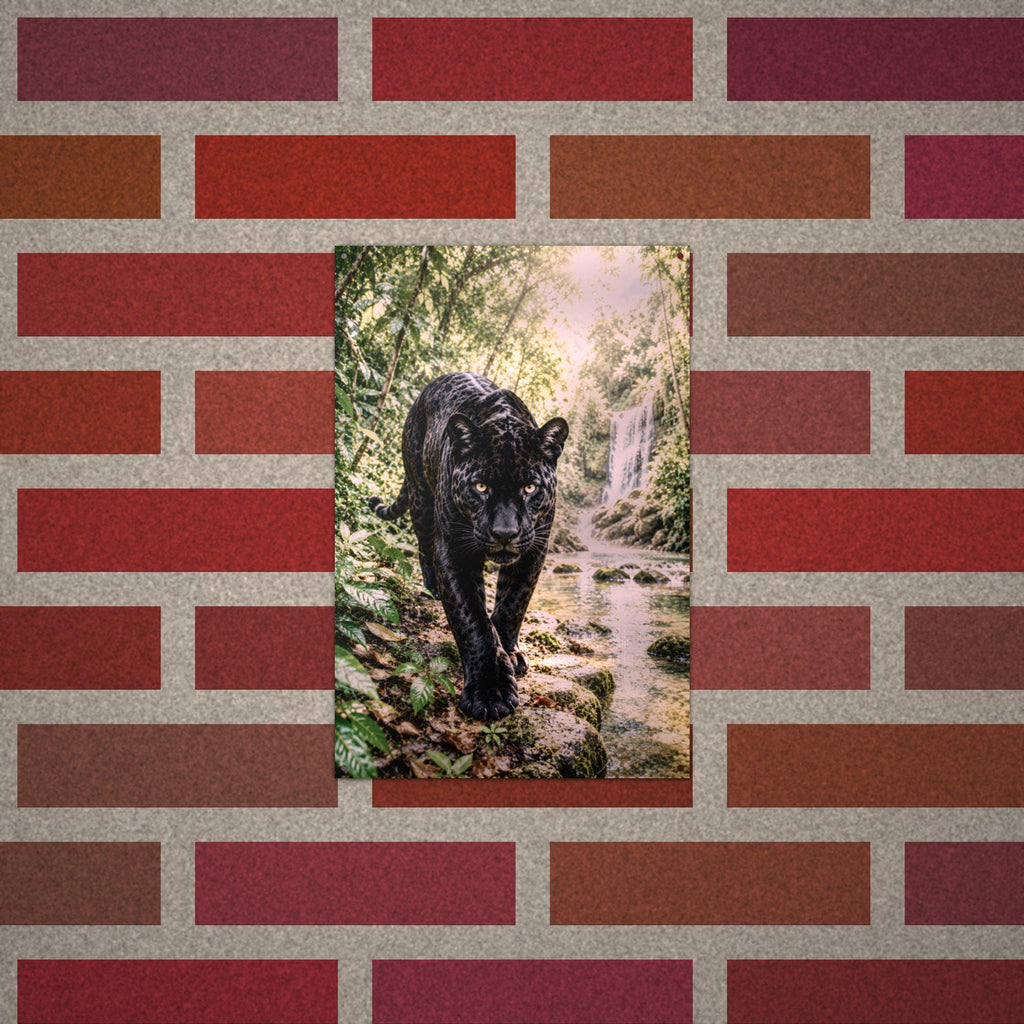 Black Panther Jungle Black Panther Metal Sign Aluminum Sign — alternate angle