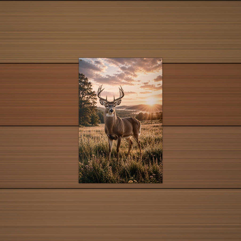 Meadow Buck Buck Metal Sign Aluminum Sign — lifestyle setting