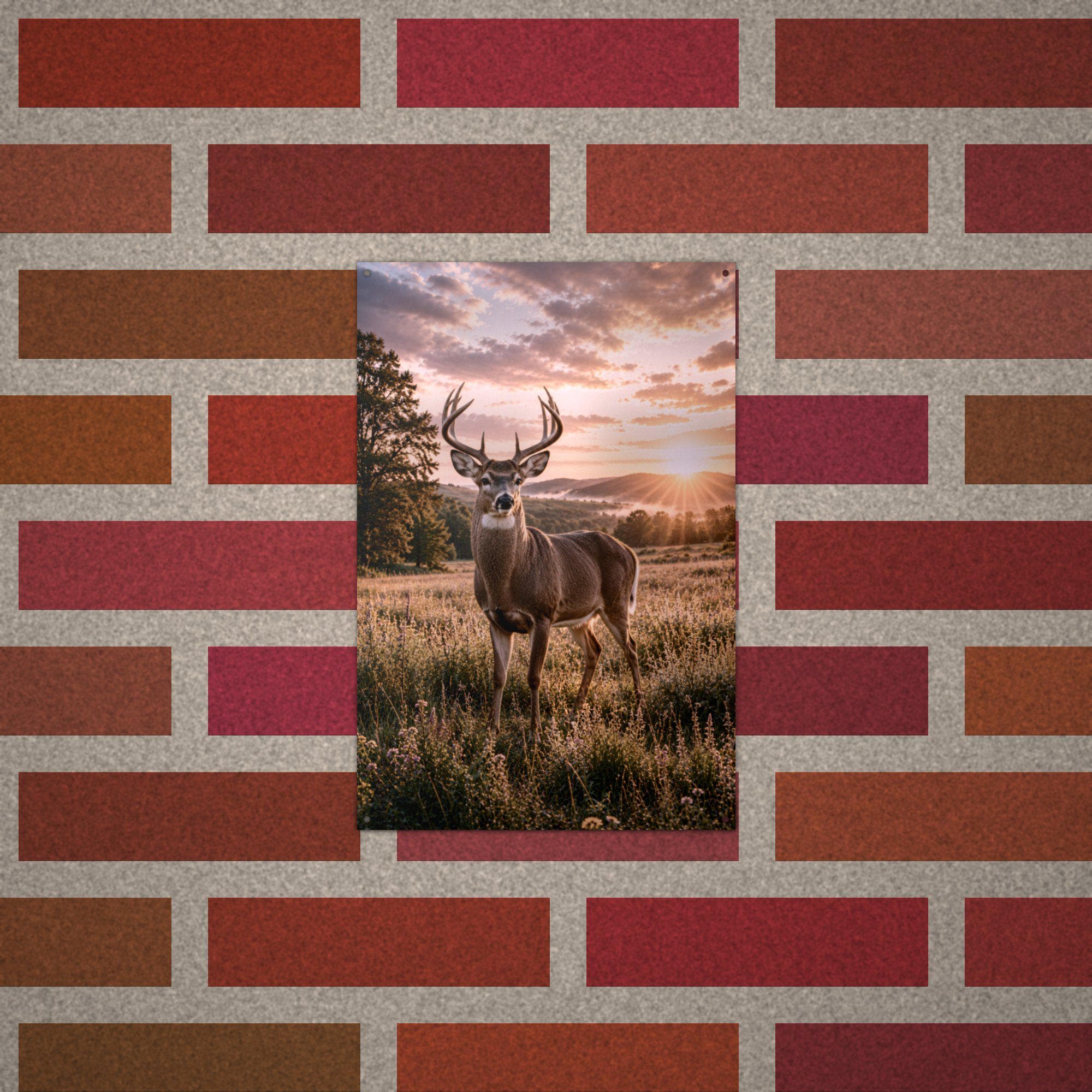 Meadow Buck Buck Metal Sign Aluminum Sign — alternate angle