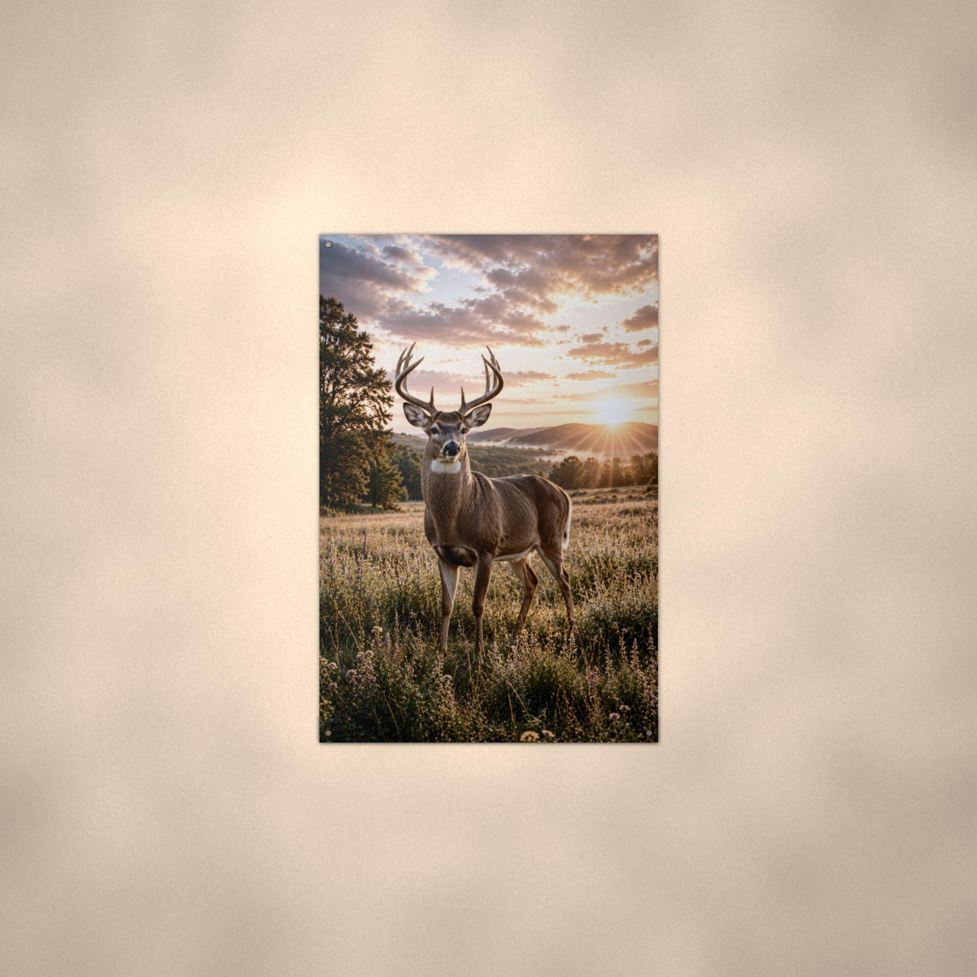 Meadow Buck Buck Metal Sign Aluminum Sign — alternate angle