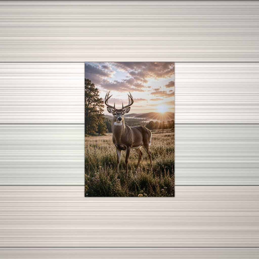 Meadow Buck Buck Metal Sign Aluminum Sign — alternate angle