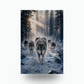 Wolf Pack Winter Wolf Metal Sign Aluminum Sign — front view on white background