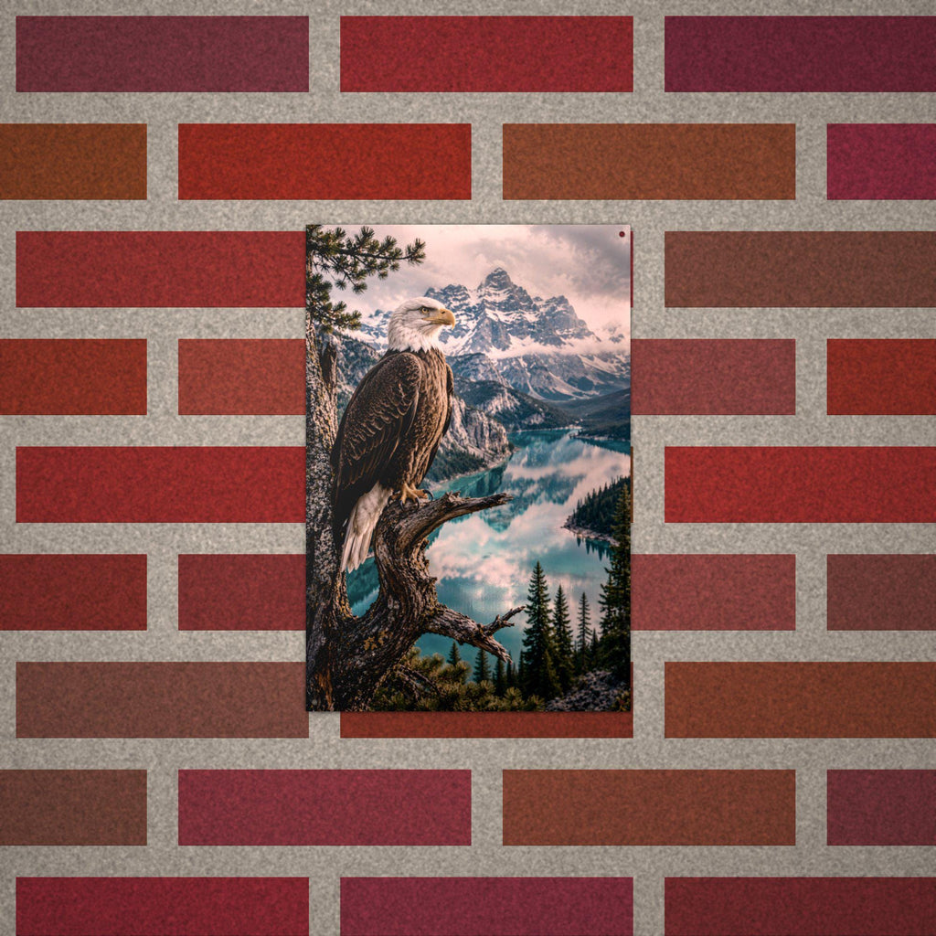 Bald Eagle Lake Overlook Bald Eagle Metal Sig Aluminum Sign — alternate angle