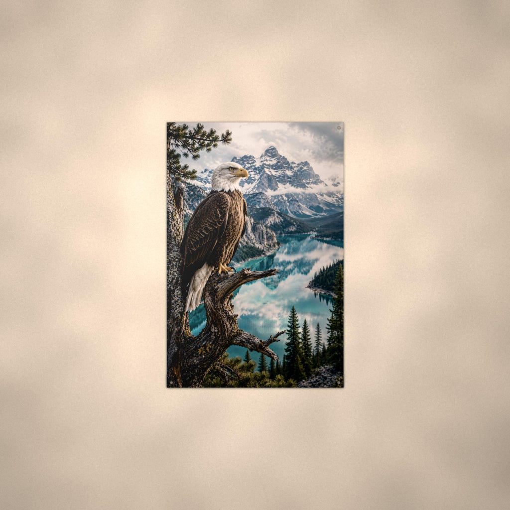 Bald Eagle Lake Overlook Bald Eagle Metal Sig Aluminum Sign — alternate angle