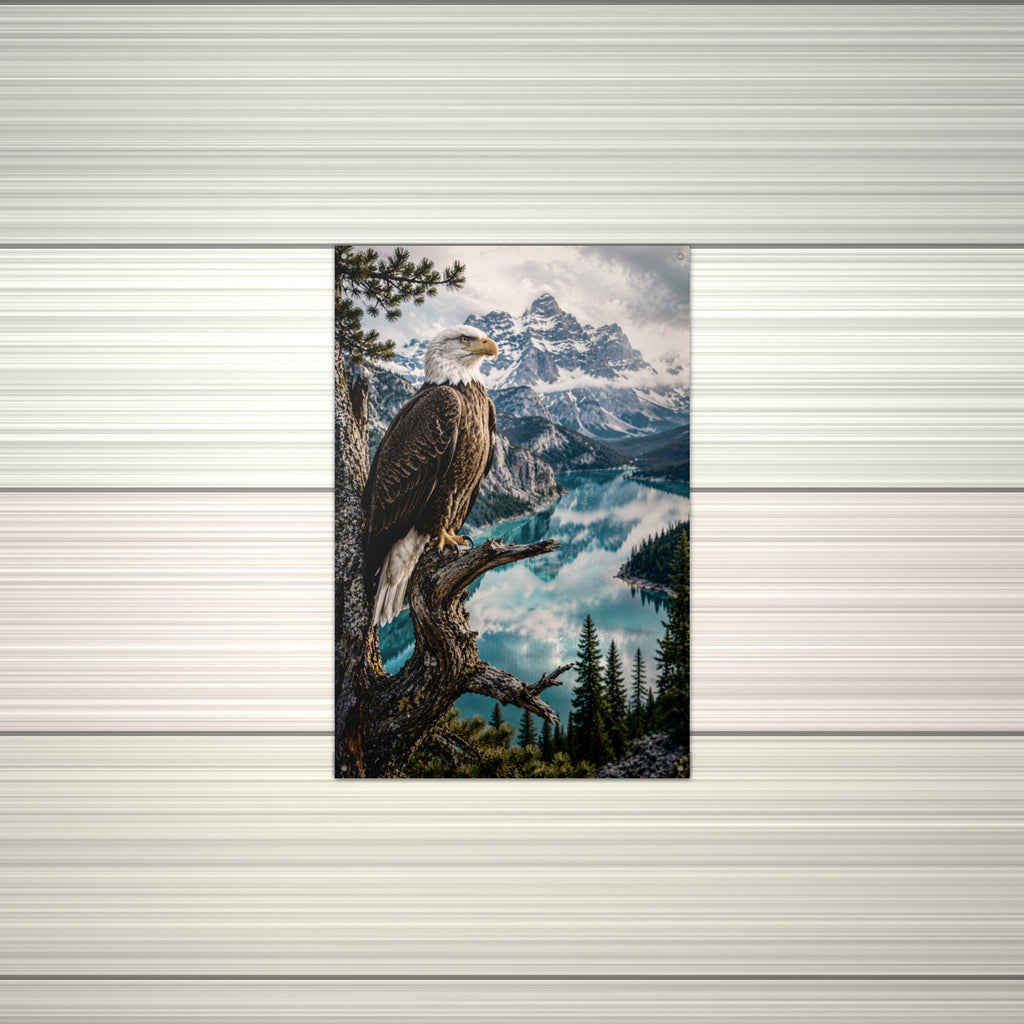Bald Eagle Lake Overlook Bald Eagle Metal Sig Aluminum Sign — alternate angle