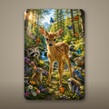 Meadow Doe and Fawns Aluminum Sign Aluminum Sign — front view on white background