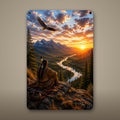 Eagle Canyon Sunrise Aluminum Sign Aluminum Sign — front view on white background