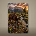 Saddle Horse Creek Aluminum Sign Aluminum Sign — front view on white background
