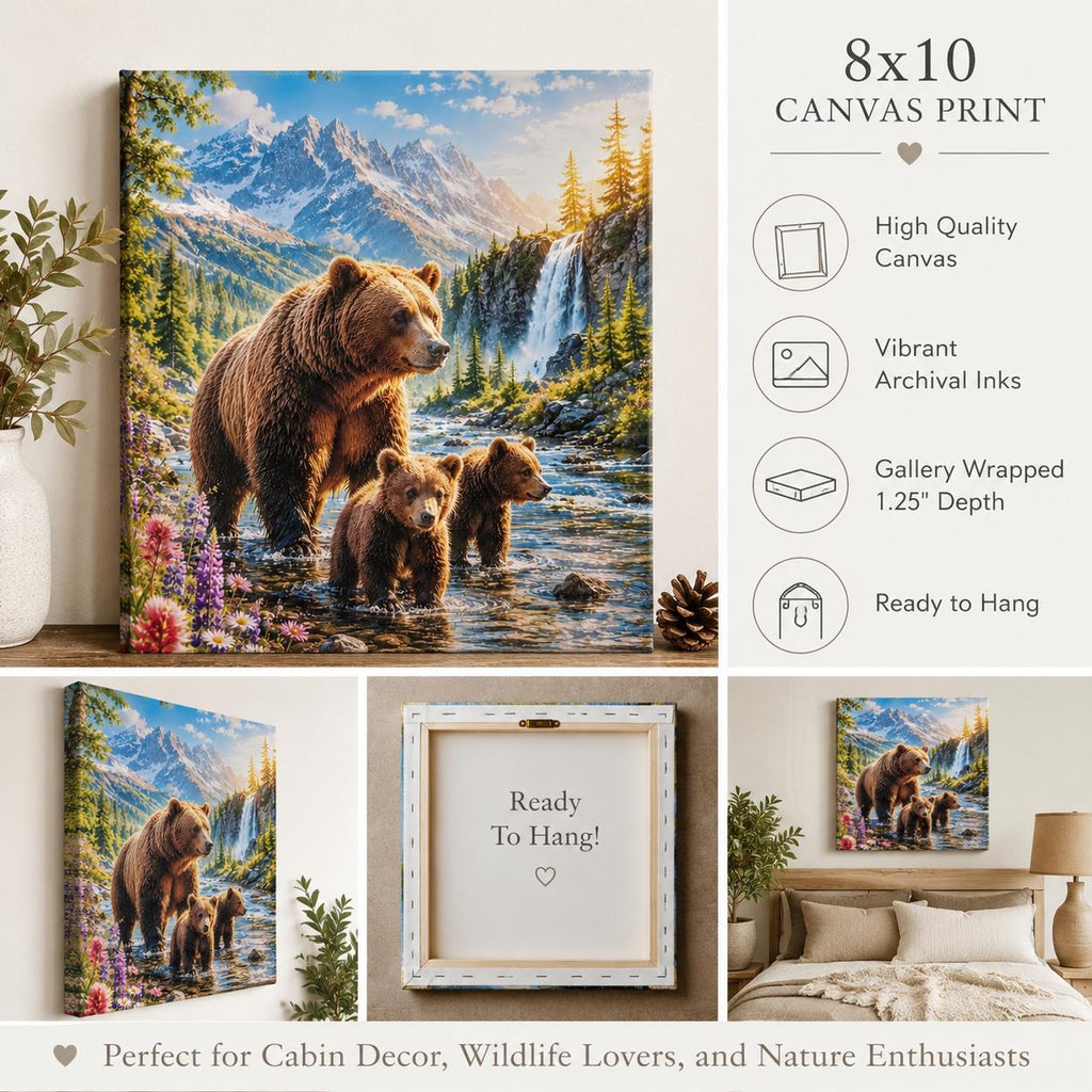 Bear Family Canvas Print Canvas Print — alternate angle