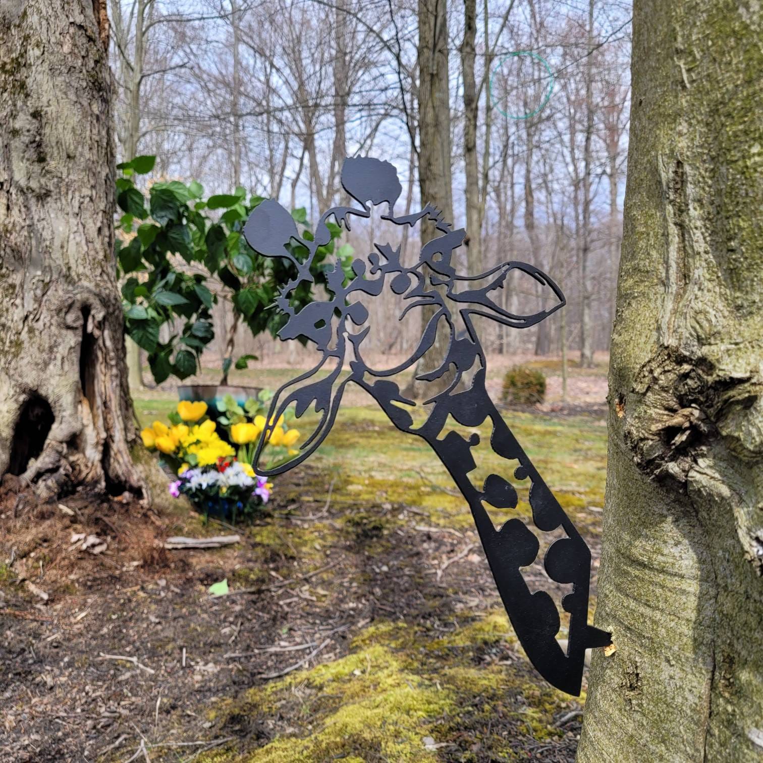Giraffe Metal Garden Stake Metal Garden Stake — alternate angle