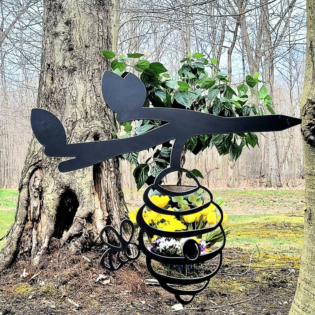 Beehive Metal Garden Stake Metal Garden Stake — alternate angle
