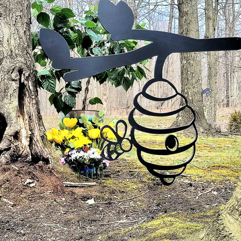 Beehive Metal Garden Stake Metal Garden Stake — alternate angle