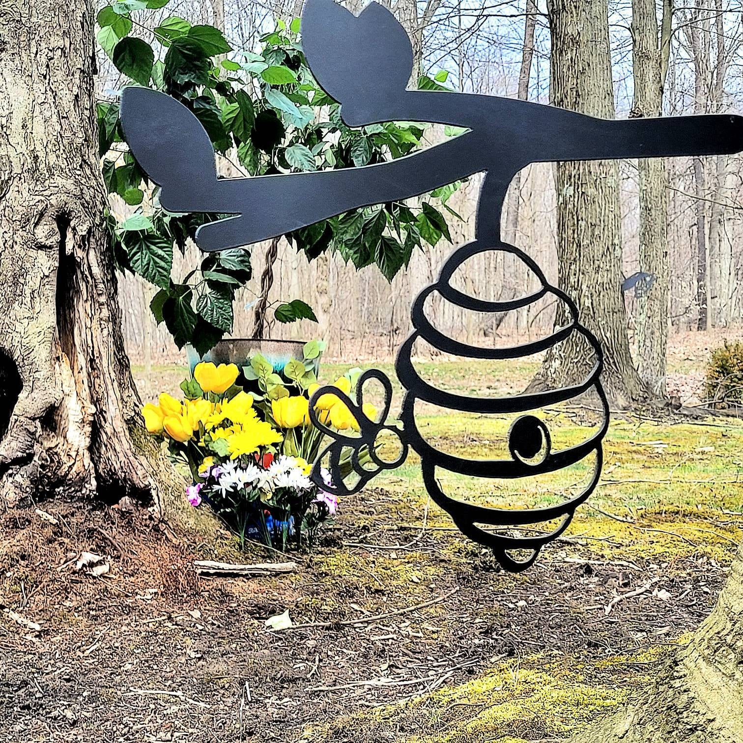 Beehive Metal Garden Stake Metal Garden Stake — alternate angle